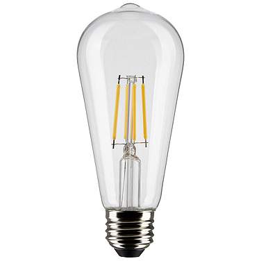 40W Equivalent 5W LED Dimmable Standard Clear ST19 Light Bulb by Satco