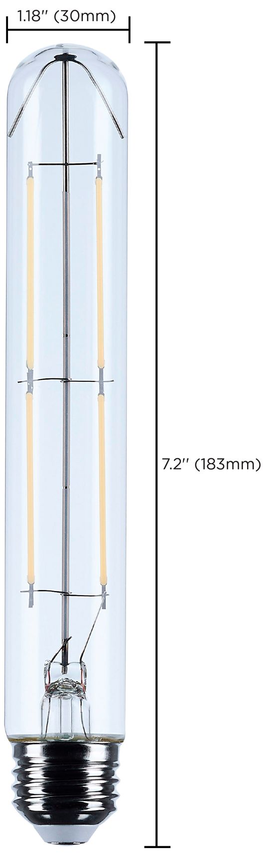 Image 7 40W Equivalent 5W LED Dimmable Standard T9 Tube Bulb by Satco more views