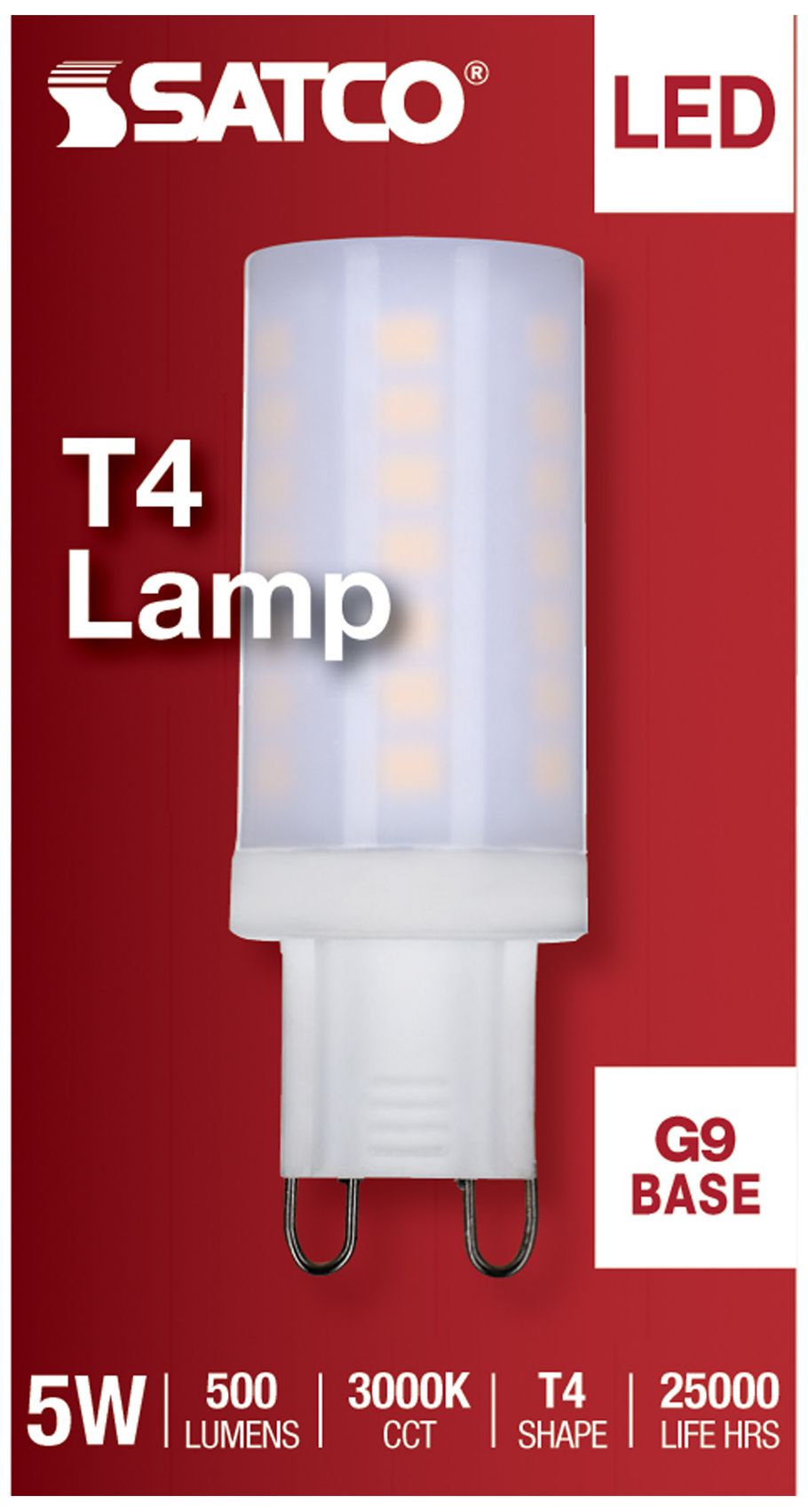 Image 4 40W Equivalent 5W LED G9 Base Frosted T4 Light Bulb by Satco more views