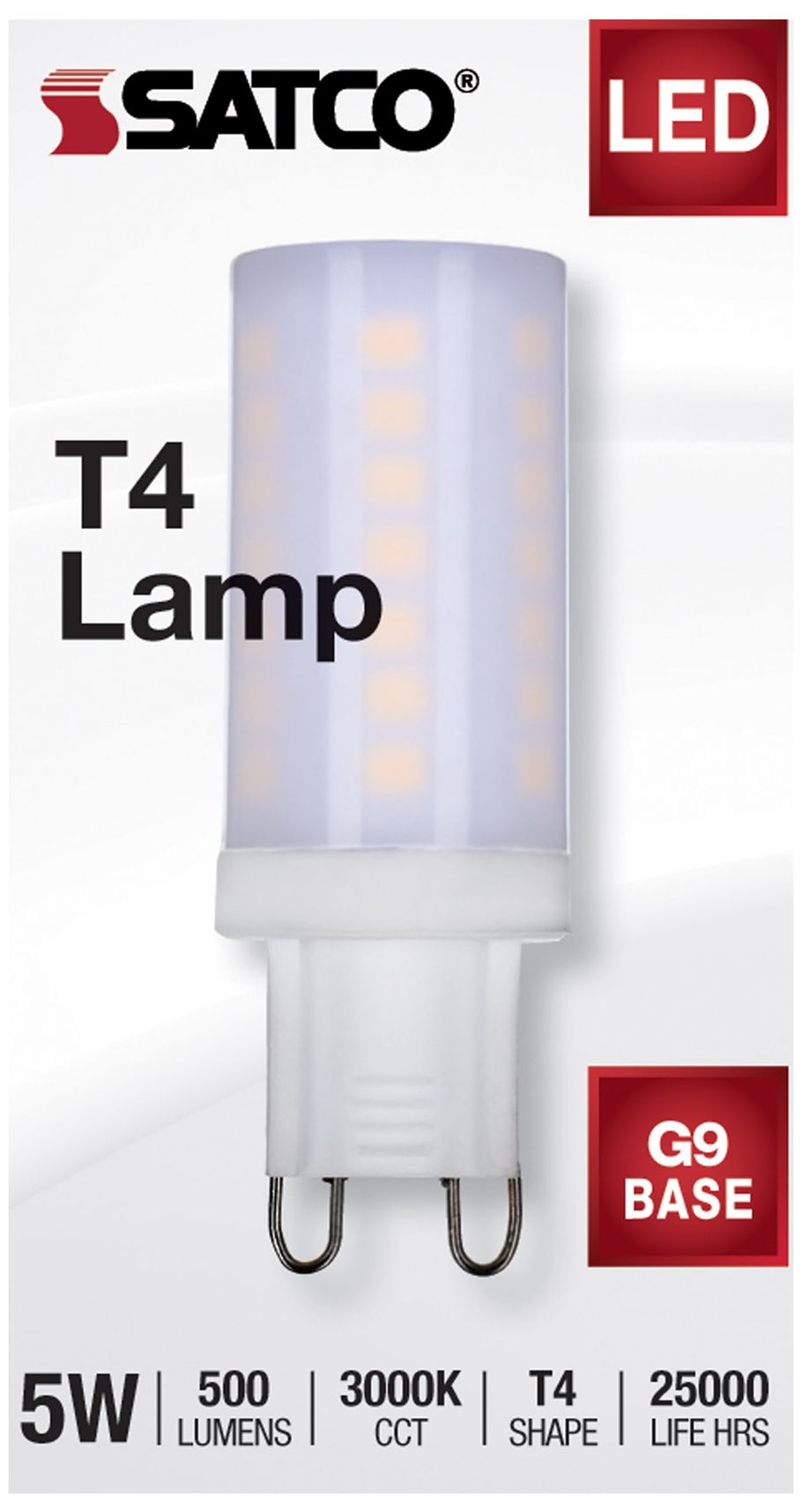 Image 5 40W Equivalent 5W LED G9 Base Frosted T4 Light Bulb by Satco more views