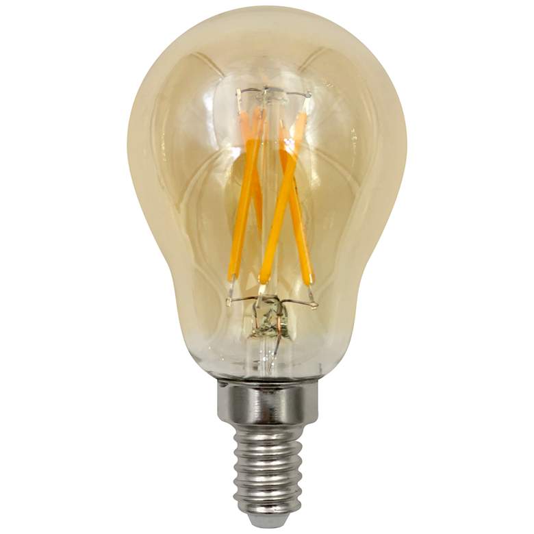 Image 1 40W Equivalent Amber 4.5W LED Dimmable E12 Base Bulb