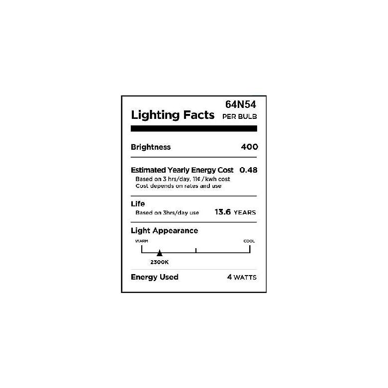 Image 2 40W Equivalent Amber 4.5W LED Dimmable E12 Base Bulb more views