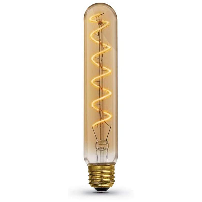 Image 1 40W Equivalent Amber 4.5W LED Dimmable Standard T10 Bulb