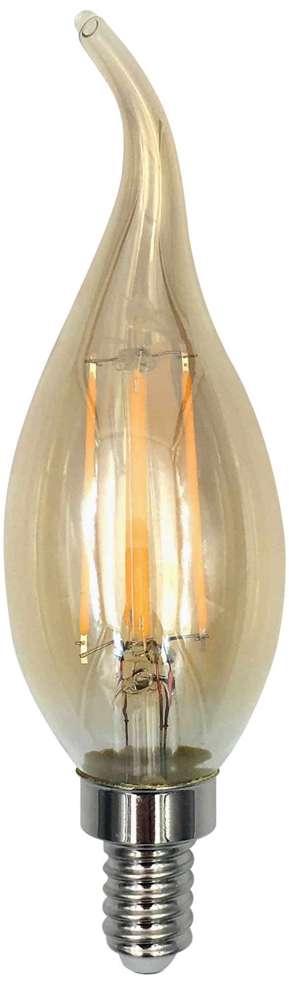 40W Equivalent Clear 4W LED Dimmable Flame Tip Candelabra 16G39