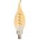 40W Equivalent Amber 4W Dimmable Spiral Flame Filament LED Candelabra