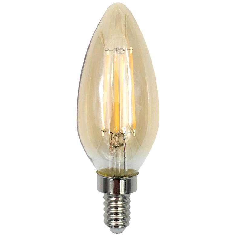 Image 2 40W Equivalent Amber 4W LED Dimmable Candelabra 2-Pack more views
