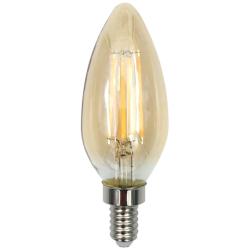 40W Equivalent Amber 4W LED Dimmable Filament Candelabra