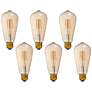 40W Equivalent Amber 4W LED Dimmable Standard Edison 6-Pack