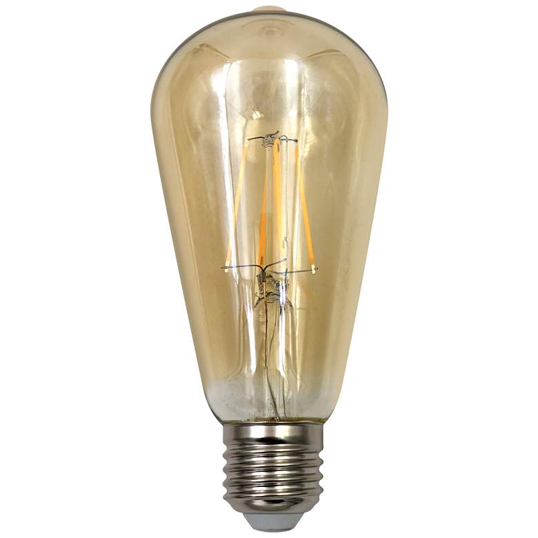 Image 1 40W Equivalent Amber 4W LED Dimmable Standard Edison Style