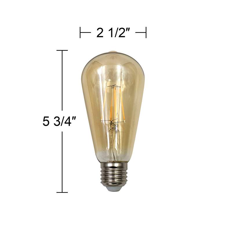 Image 3 40W Equivalent Amber 4W LED Dimmable Standard Edison Style more views