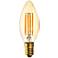 40W Equivalent Amber 4W LED Filament Intermediate  Base Bulb