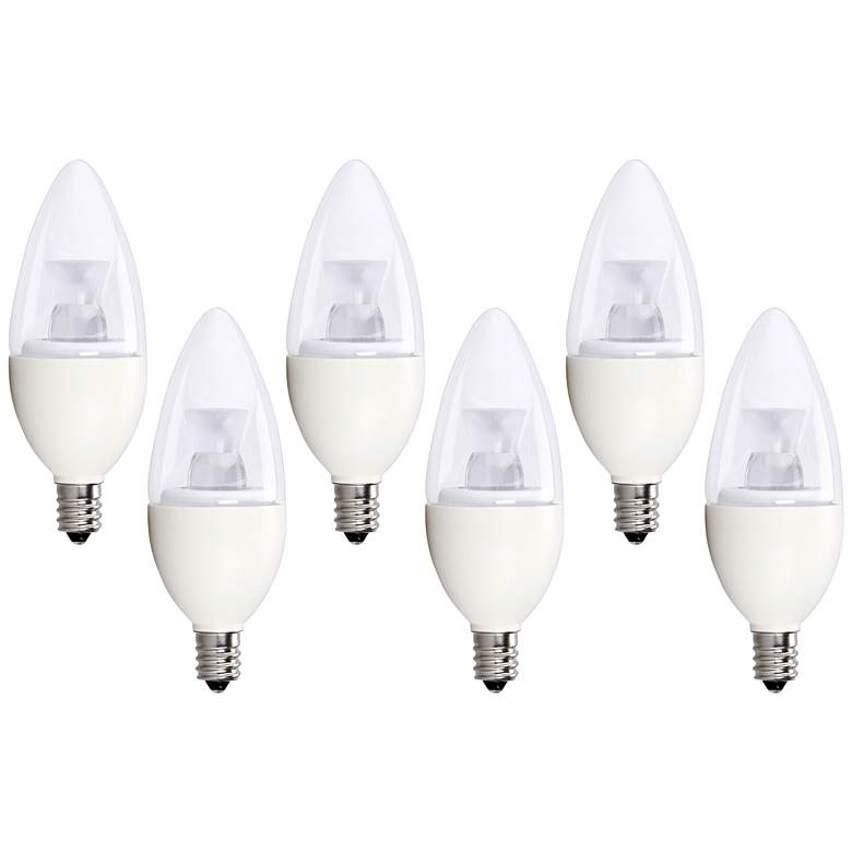 Image 1 40W Equivalent Bioluz 5W LED Dimmable Candelabra Bulb 6-Pack