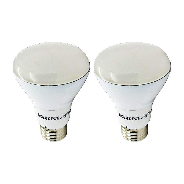 Image 1 40W Equivalent Bioluz Frosted 8W LED Dimmable BR20 2-Pack