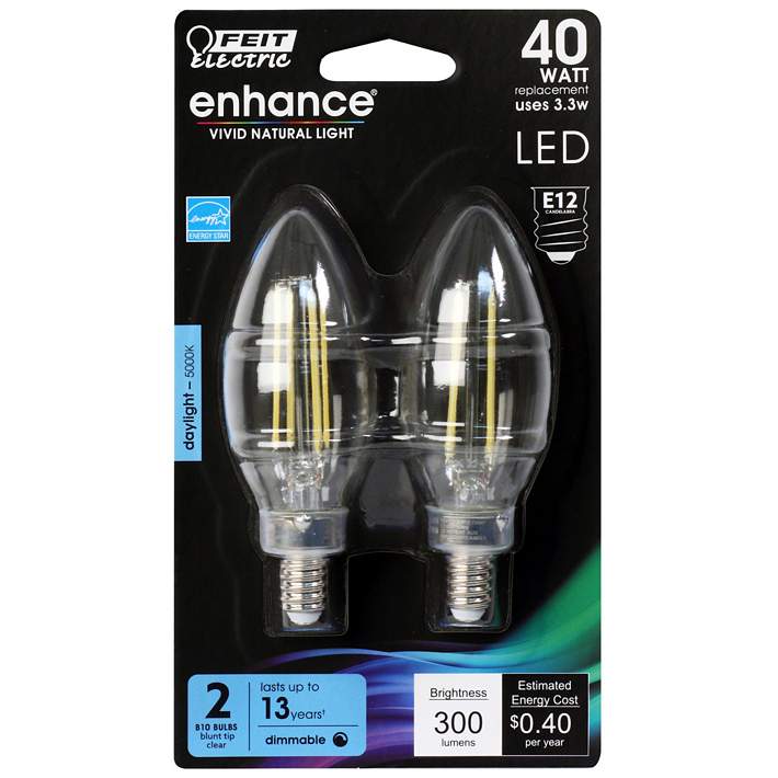 Wijzer Net zo Streng 40W Equivalent Clear 3.3W LED E12 Torpedo Bulb 2-Pack - #41C81 | Lamps Plus
