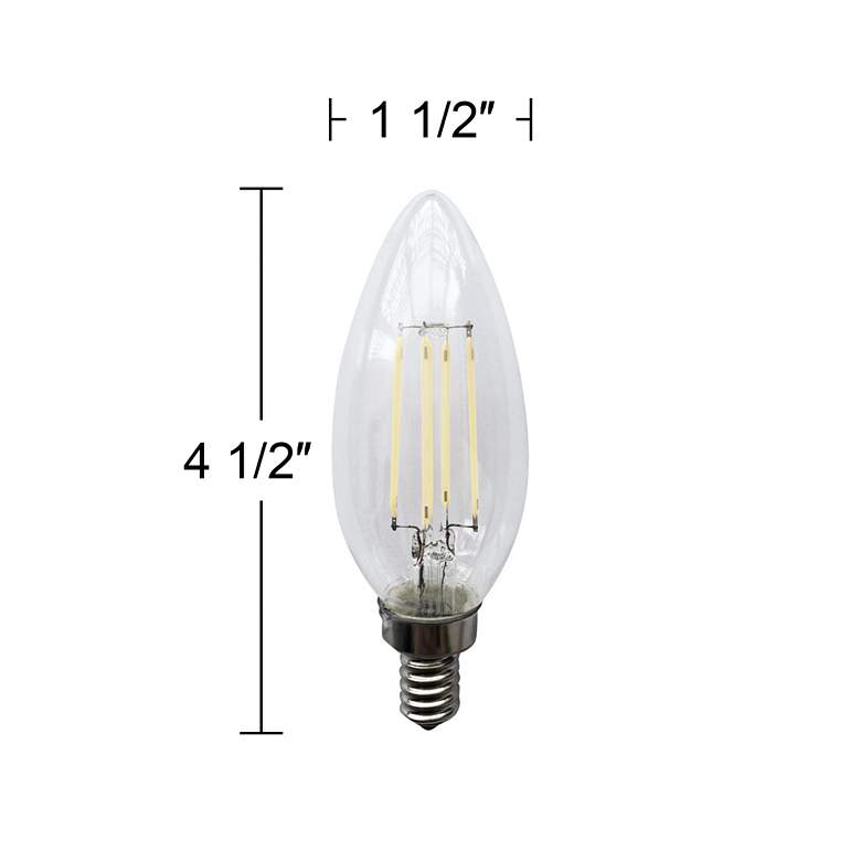 Image 4 40W Equivalent Clear 3000K 4W LED Dimmable Candelabra 6-Pack more views