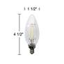 40W Equivalent Clear 3000K 4W LED Dimmable Candelabra 6-Pack