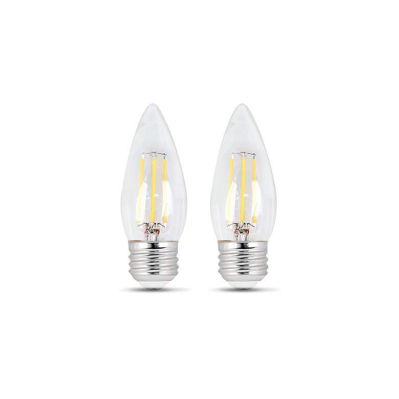 Image 1 40W Equivalent Clear 4.5W LED Dimmable E26 Torpedo 2-Pack