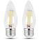 40W Equivalent Clear 4.5W LED Dimmable E26 Torpedo 2-Pack