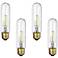 40W Equivalent Clear 4.5W LED Dimmable Standard T10 4-Pack by Tesler
