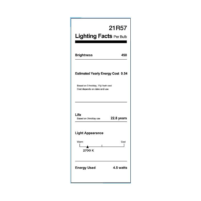 Image 2 40W Equivalent Clear 4.5W LED Dimmable Standard T10 Bulb more views