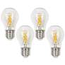 40W Equivalent Clear 4 Watt LED Dimmable Standard A15 4-Pack Tesler Bulbs