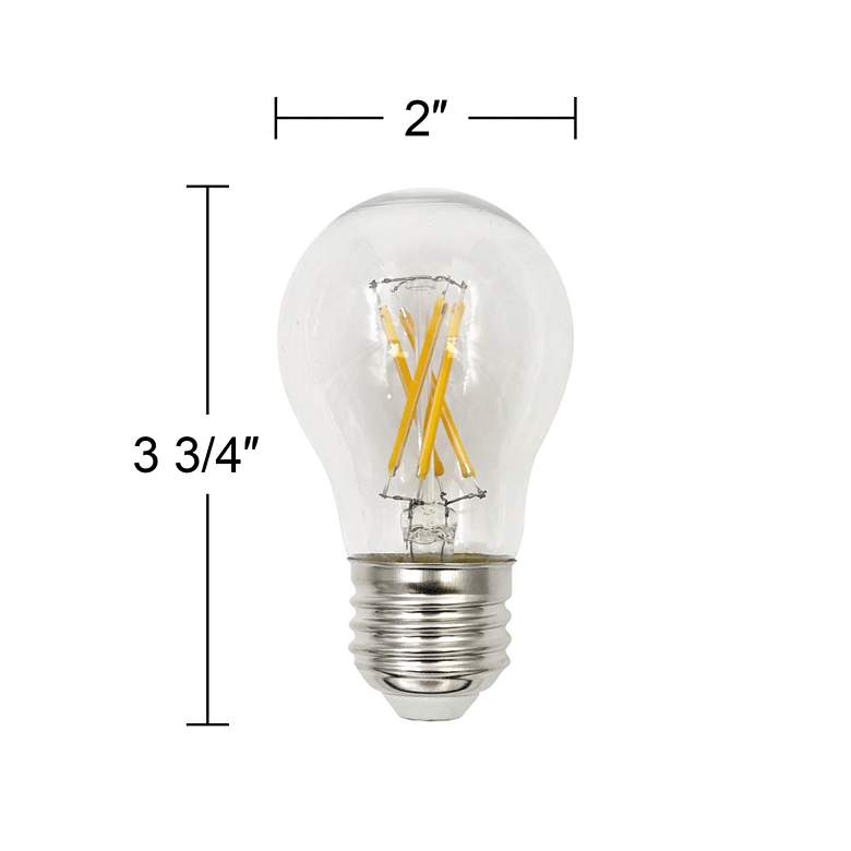 Image 3 40W Equivalent Clear 4 Watt LED Dimmable Standard A15 4-Pack Tesler Bulbs more views