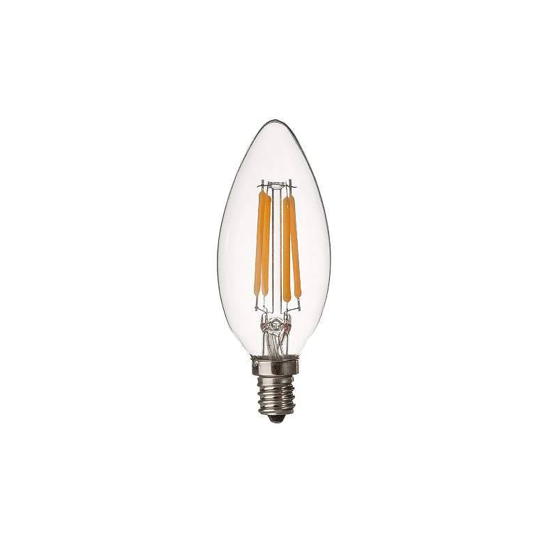 Image 1 40W Equivalent Clear 4W 12 Volt LED Dimmable Candelabra Bulb