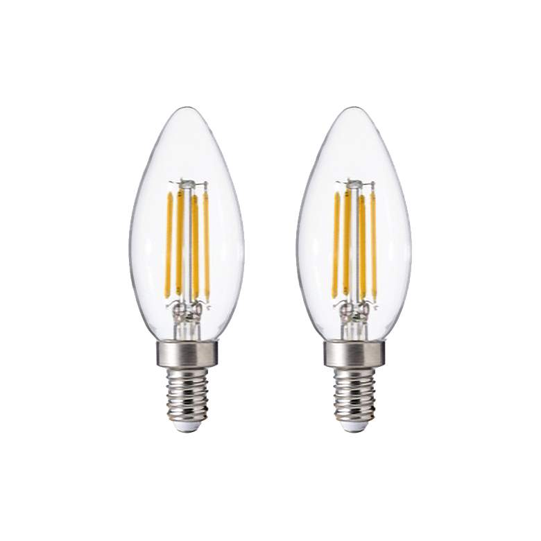 Image 1 40W Equivalent Clear 4W 12 Volt LED Non-Dimmable E12 2-Pack