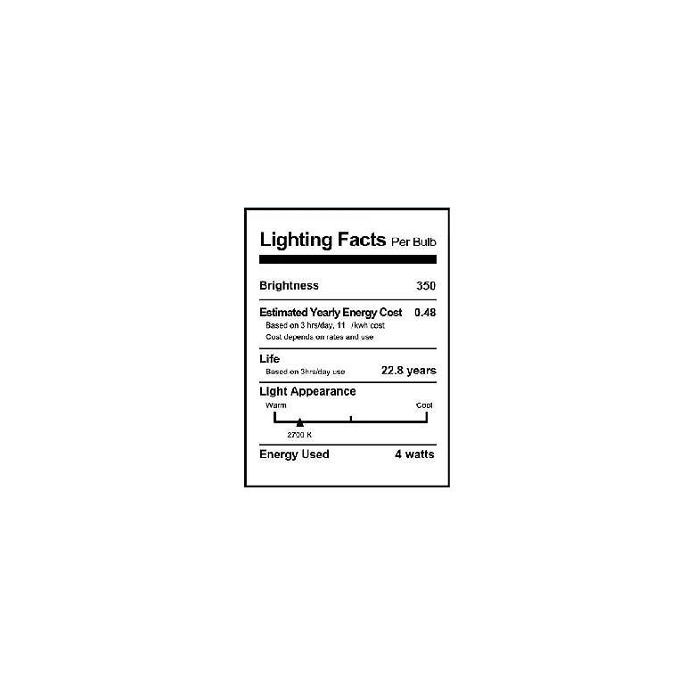 Image 3 40W Equivalent Clear 4W 12 Volt LED Non-Dimmable E12 6-Pack more views