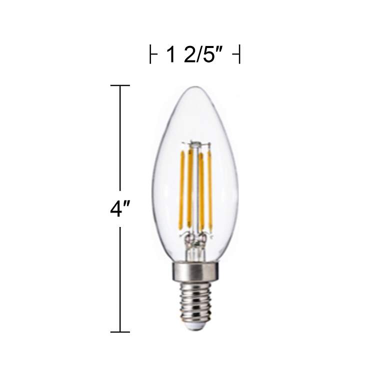 Image 4 40W Equivalent Clear 4W 12 Volt LED Non-Dimmable E12 6-Pack more views
