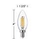 Thumbnail3 of 40W Equivalent Clear 4W 12 Volt LED Non-Dimmable E12 Bulb more views