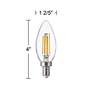 40W Equivalent Clear 4W 12 Volt LED Non-Dimmable E12 Bulb