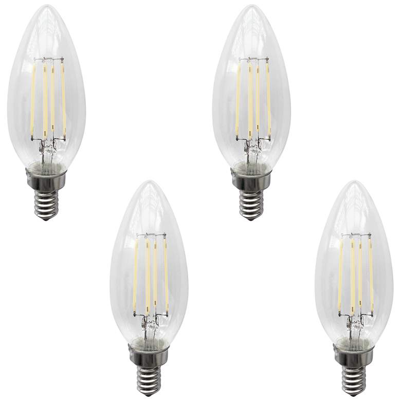 Image 1 40W Equivalent Clear 4W LED Candelabra LED Bulb 4-Pack
