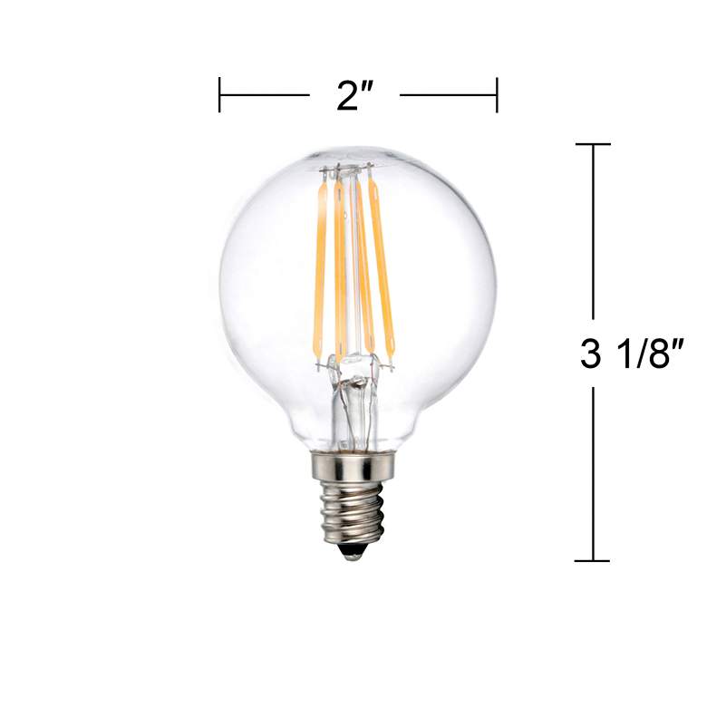 Image 4 40W Equivalent Clear 4W LED Dimmable Candelabra G16.5 6-Pack more views