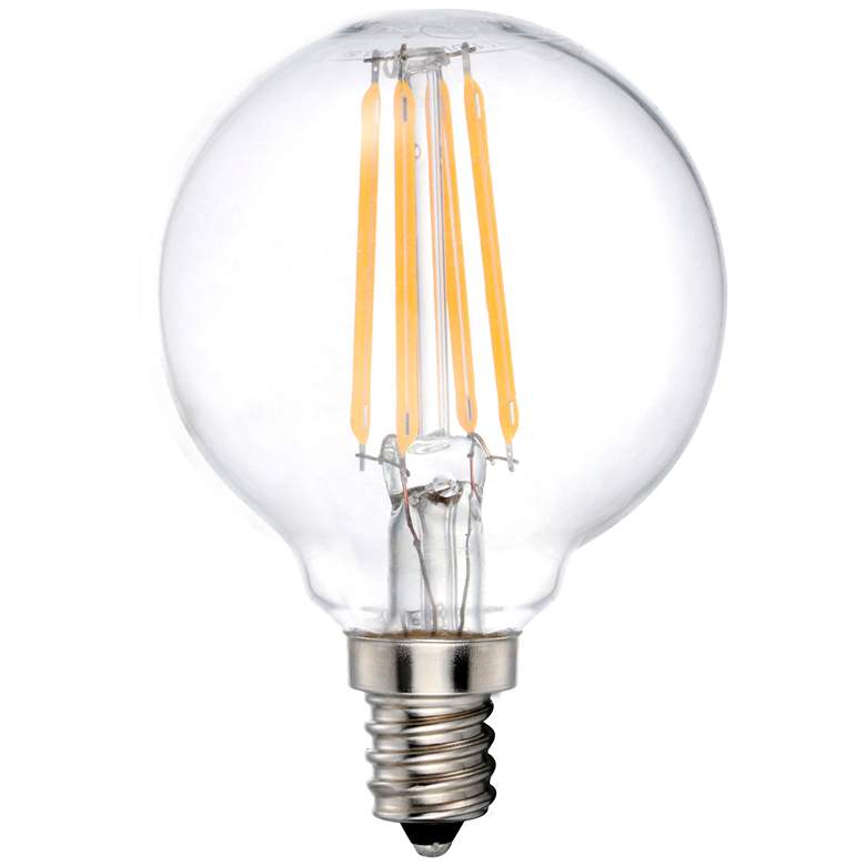 Image 1 40W Equivalent Clear 4W LED Dimmable Candelabra G16.5 Bulb