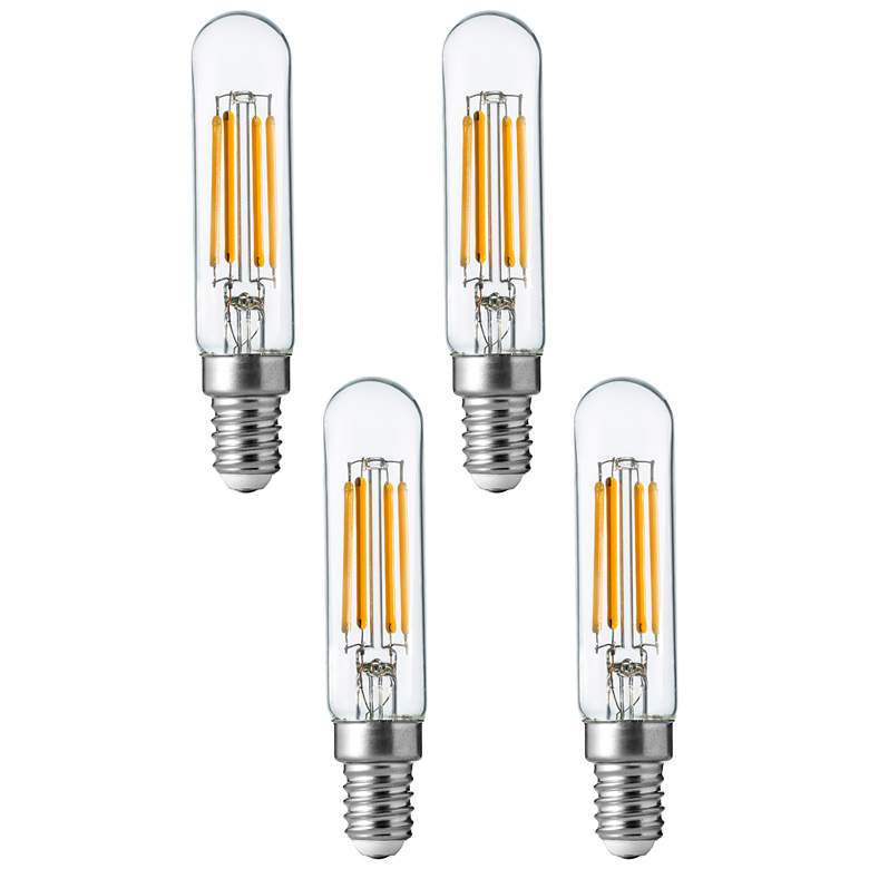 Image 1 40W Equivalent Clear 4W LED Dimmable E12 Base T6 4-Pack Bulb