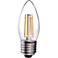 40W Equivalent Clear 4W LED Dimmable Filament Torpedo E26