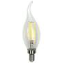 1_40W Equivalent Clear 4W LED Dimmable Flame-Tip Candelabra Bulb by Tesler