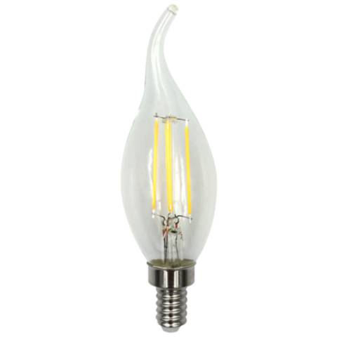 40W Equivalent Clear 4W LED Dimmable Candelabra - #16G39 | Lamps Plus