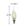 40W Equivalent Clear 4W LED Dimmable Flame-Tip Candelabra