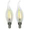 40W Equivalent Clear 4W LED Dimmable Flame-Tip E12 Set of 2