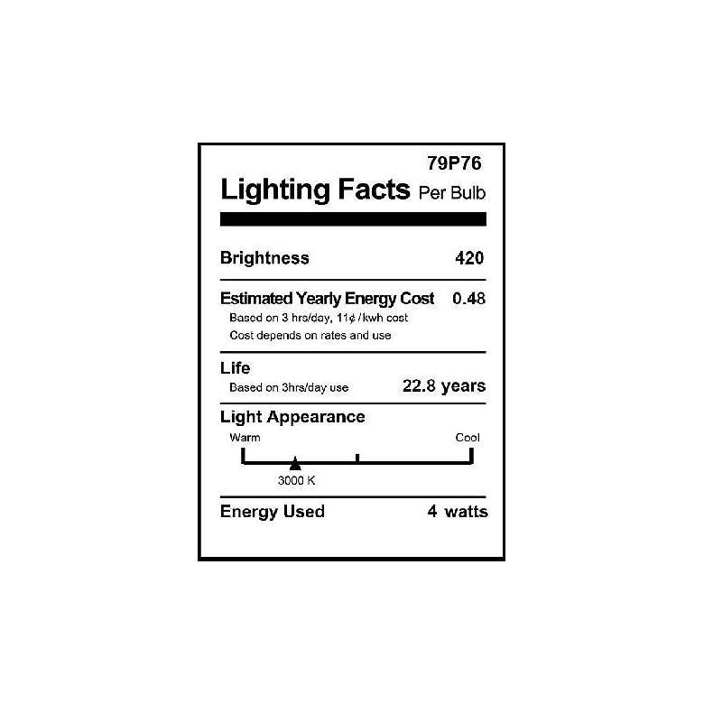 Image 2 40W Equivalent Clear 4W LED Dimmable Flame-Tip E12 Set of 2 more views