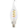 40W Equivalent Clear 4W LED Dimmable Spiral Filament Flame-Tip Candelabra
