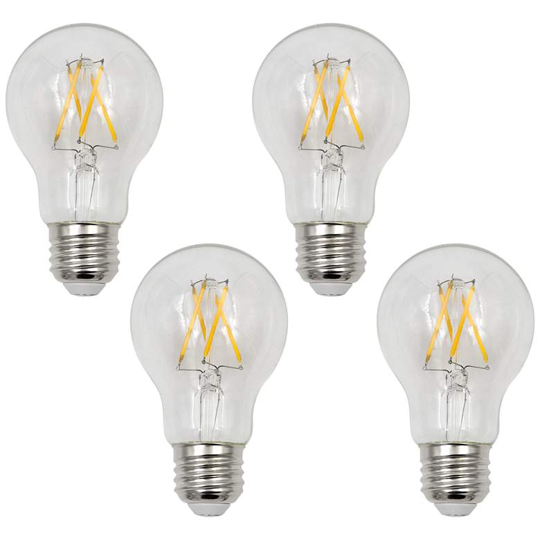40W Equivalent Clear 4W LED Dimmable Standard A19 4-Pack