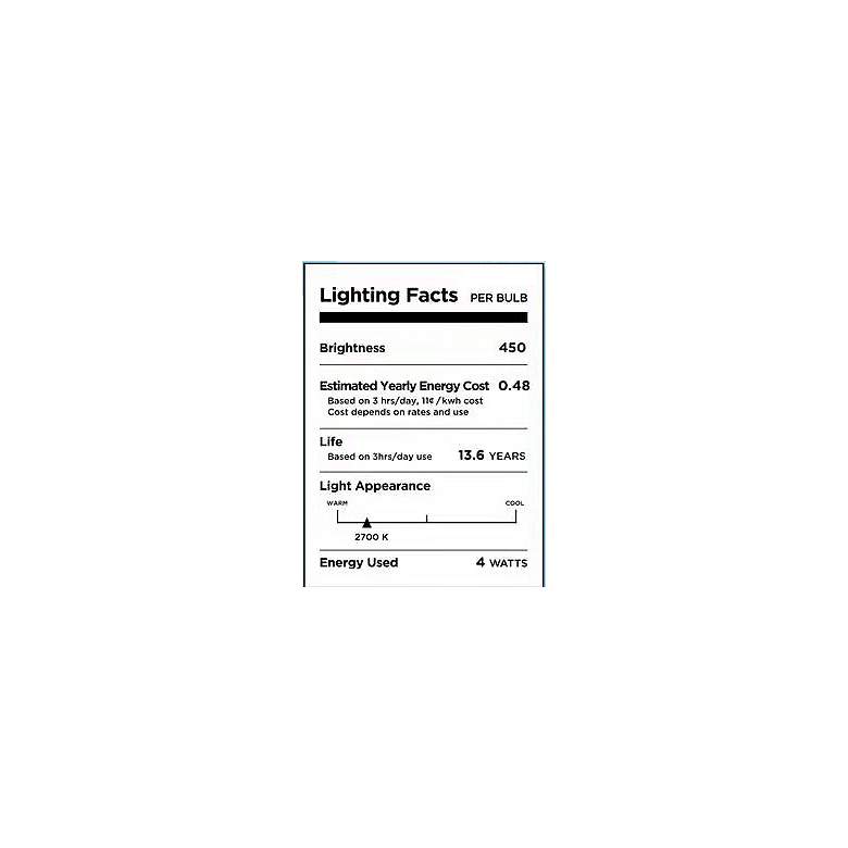 Image 3 40W Equivalent Clear 4W LED Dimmable Standard A19 6-Pack more views