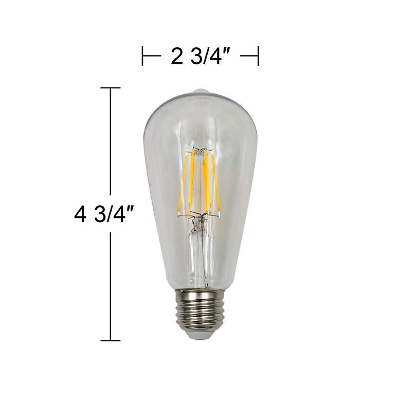 Image 3 40W Equivalent Clear 4W LED Dimmable Standard ST19 2-Pack more views