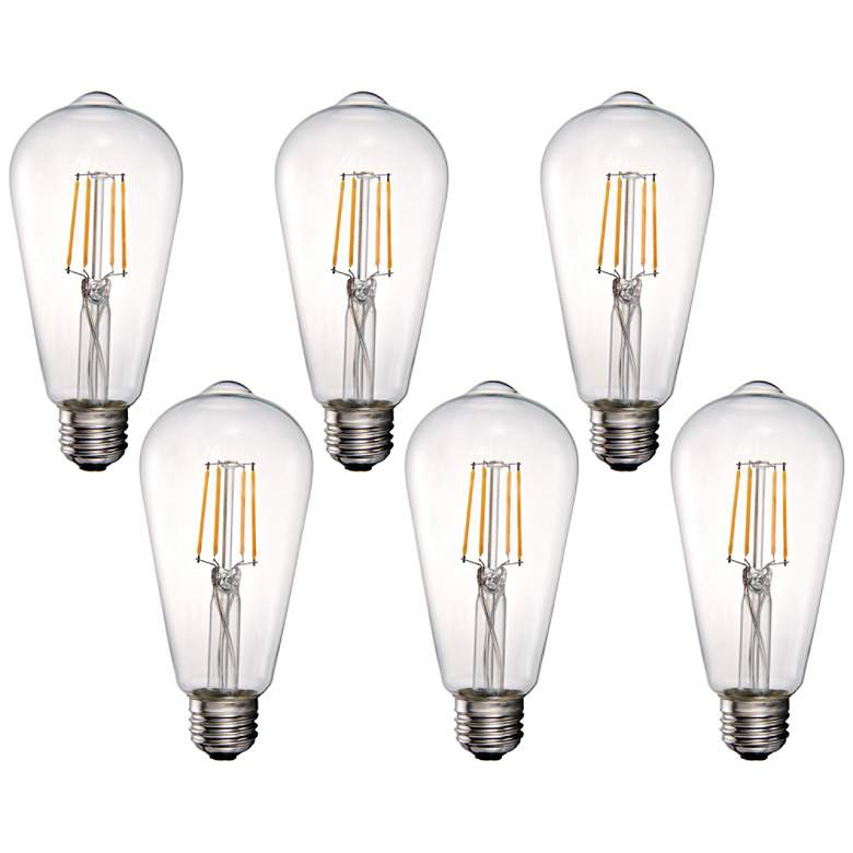 Image 1 40W Equivalent Clear 4W LED Dimmable Standard ST21 6-Pack