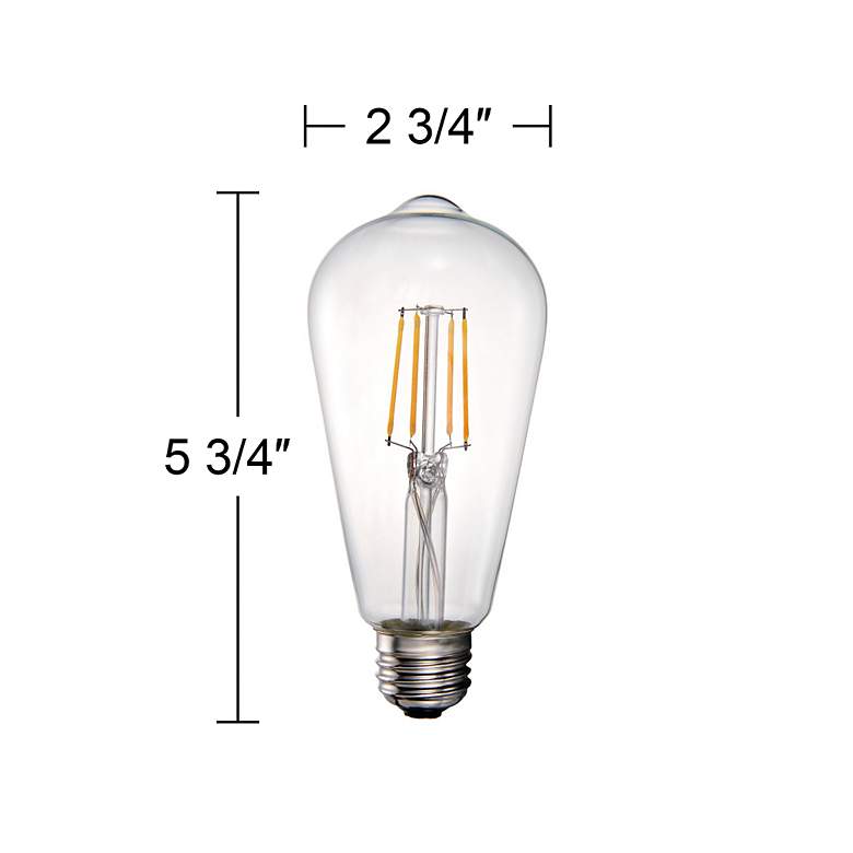 Image 4 40W Equivalent Clear 4W LED Dimmable Standard ST21 6-Pack more views