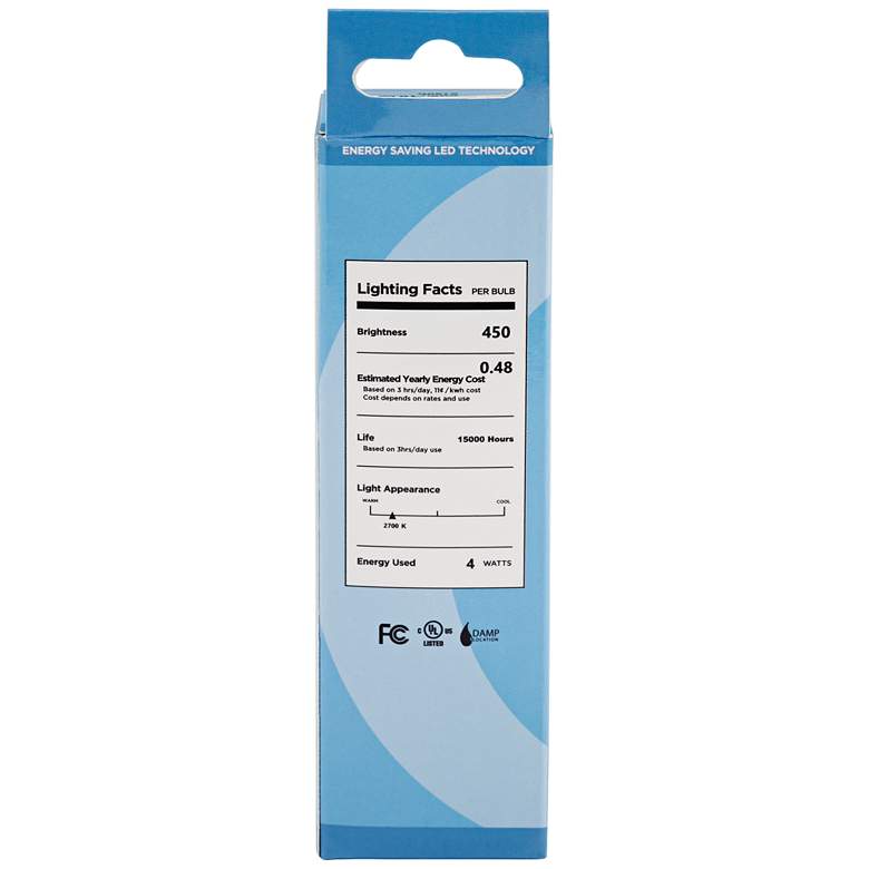 Image 3 40W Equivalent Clear 4W LED Filament Standard Flame Bulb more views