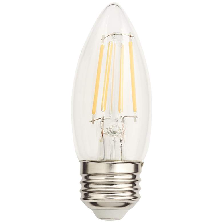 Image 1 40W Equivalent Clear 4W LED Filament Standard Torpedo Bulb